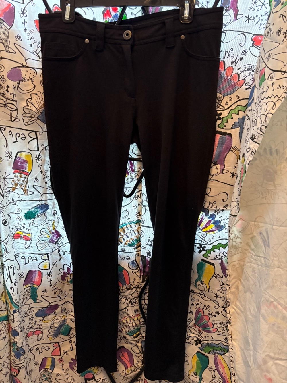 Trinity low rise super skinny black pants